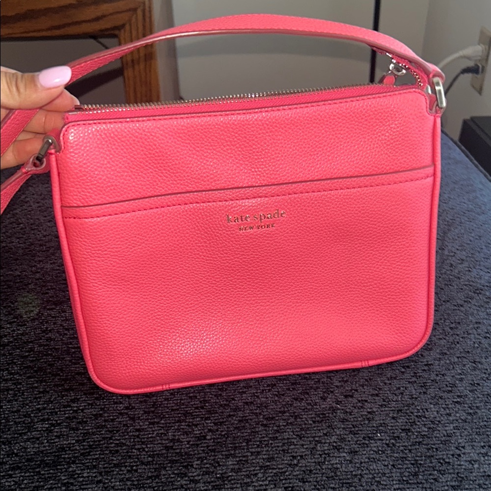 Kate Spade Pink Crossbody Bag with Modern Minimalist Design